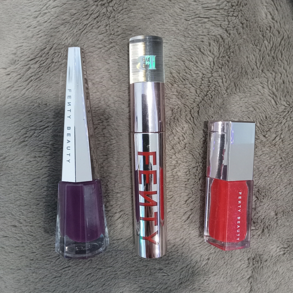 Fenty Beauty Lip Trio - Purple, Red, and Silver